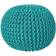 Homescapes Teal Knitted Pouffe