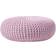 Homescapes Pastel Pink Large Knitted Footstool Pouffe