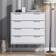 Fwstyle Modern Matt White Chest of Drawer 76.5x90cm