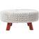 Homescapes Natural Large Round Knitted on Foot Stool