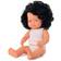 Miniland Baby Girl 15" Caucasian Curly Black Hair Doll