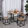 Homcom Industrial Space Brown Dining Set 80x80cm 5pcs