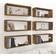 vidaXL smoked oak, 6 6x Cube Wall Shelf