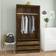 vidaXL Smoked oak Brown Closet Wardrobe