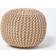 Homescapes Linen Knitted Pouffe