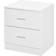 Homcom 2 Drawers White Bedside Table 39.5x45cm