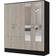 FM FURNITURE Florencia Mirrored Vintage Armoire Wardrobe