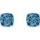 Macy's Cushion 2.30 cttw London Stud Earrings - Silver/Topaz