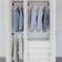 vidaXL Telescopic Rails Silver Wardrobe 2pcs