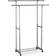 Relaxdays Clothes Rack with 2 Rails, Wheels Wardrobe