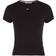 Tommy Jeans Fitted Ribbed Cotton T-shirt - Black