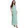 Roman Ditsy Floral Shirred Waist Maxi Dress - Green