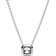 Pandora Square Sparkling Halo Necklace- Silver/Transparent