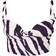 PrettyLittleThing Zebra Print Plisse Strappy Cowl Neck Top - Black