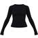 PrettyLittleThing Basic Long Sleeve Fitted T-shirt - Black