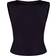 PrettyLittleThing Slinky Open Back Cap sleeve Longline Top - Black