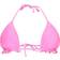 PrettyLittleThing Frill Edge Padded Bikini Top - Hot Pink