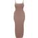 PrettyLittleThing Shape Jersey Strappy Maxi Dress - Taupe