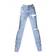 PrettyLittleThing Ripped Split Hem Jeans - Bleach Wash