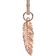 Pandora Sparkling Feather Charm Pendant - Rose Gold/Transparent