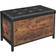 Vasagle Artificial Leather Rustic Brown Storage Bench 80x50cm