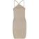 Calvin Klein Waffle Halter Neck Dress - Shitake