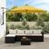 vidaXL yellow Wall-mounted Parasol Umbrella Garden Sun Shade Sun Shelter Umbrella