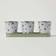 Homescapes Set of 3 Green and White Plant Pots with Floral Bee Green