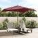 vidaXL red Garden Parasol Umbrella Pole Sun Parasol