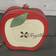 honeycrisp sliced apple coin purse key ring novelty red