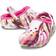 Crocs Toddler Classic Lined Marbled Clog - Electric Pink /Multi