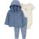 Carter's Baby's Little Cardigan Set 3-piece - Blue/White