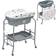 Costway Portable Baby Changing Table with Storage Basket and Shelves-Gray