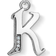 Thomas Sabo Letter K Charm Pendant - Silver/Transparent