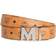 MCM Claus Reversible Belt - Cognac/Silver