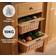 Kukoo 3 x Pull out Wicker Basket Drawer 500mm Kitchen Storage Solution Brown