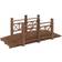 vidaXL dark brown, with wood railings Garden Bridge Ornament Pond Bridge