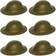 x WW2 Green Plastic Dad's Army Soldier Helmets