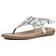 White Mountain London Women's Flat Sandals Rainbow, Fab- Textile Rainbow/Multi/Fab- Textile