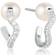 Sif Jakobs Ponza Creolo Medio Earrings - Silver/Transparent/Pearls