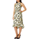 Roman Animal Print Tie Waist Midi Dress - Yellow