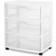 Sterilite 3-Drawer Cart Clear Portable Durable White Storage Cabinet 55.6x61cm