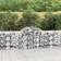 vidaXL Arched Gabion Baskets 2 Galvanised Iron Silver