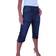 Elasticated Waist Below Knee Jogger Style Jeggings - Dark Faded Blue