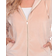 White Mark Velour Tracksuit Set Plus Size - Beige