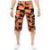 XRay Mens Belted Long Cargo Shorts - Orange Camo