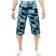 XRay Mens Belted Long Cargo Shorts - Teal Camo