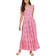 Roman Ditsy Floral Shirred Waist Maxi Dress - Fuchsia