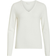 Vila Ril V-Neck Knit Sweater - White Alyssum