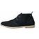 Jack & Jones Mens Cow Leather Desert Boots Navy